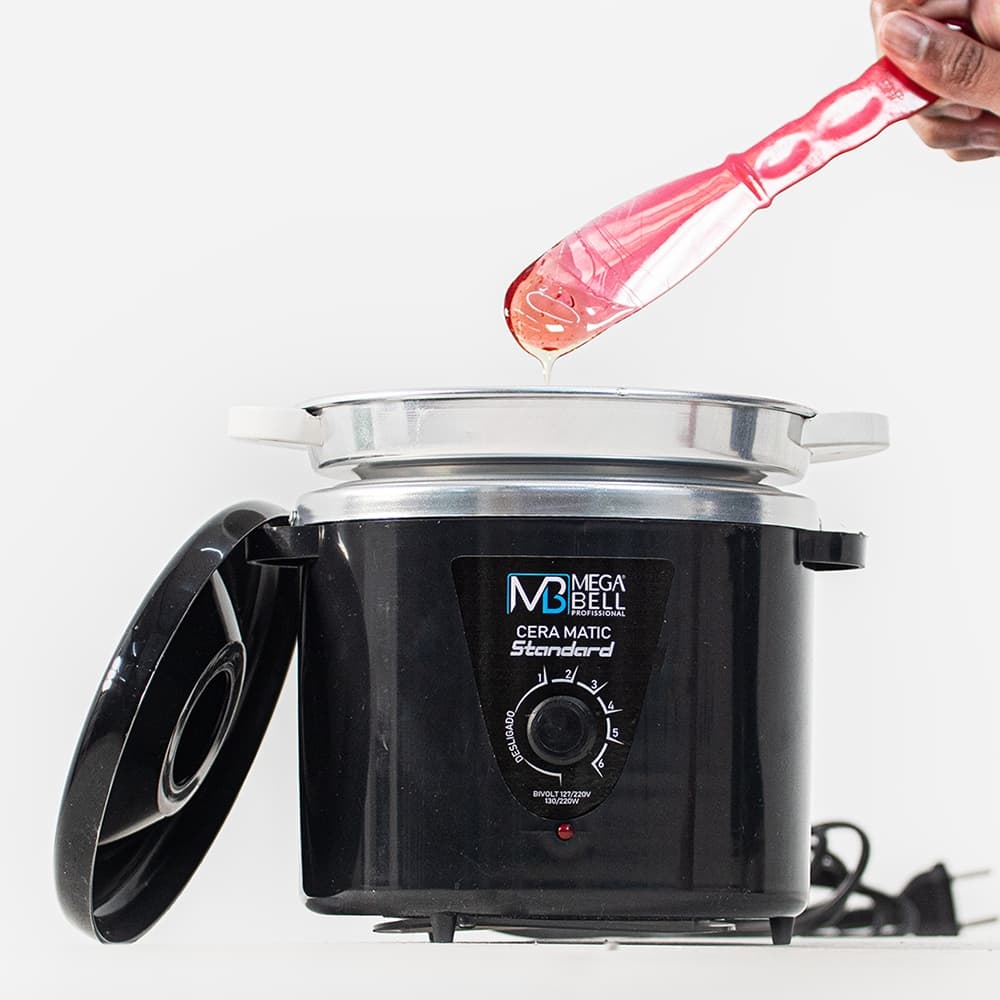 Panela Termocera para depilação Standard 900g Bivolt Com Refil Preta (7181 MB)