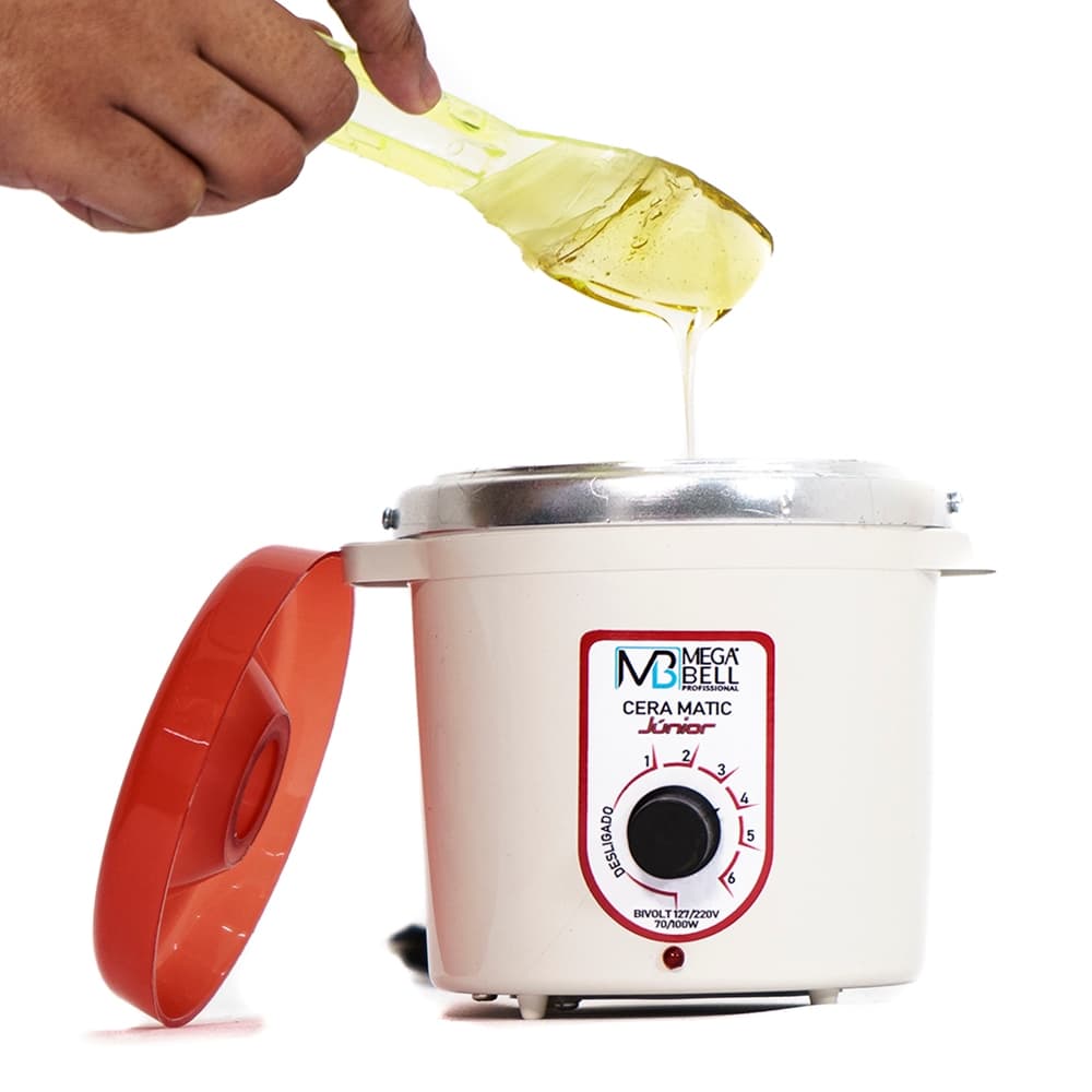 TERMOCERA AQUECEDOR DE CERA 400G BIVOLT SEM REFIL BRANCO COM VERMELHO - MEGA BELL (7188 MB)