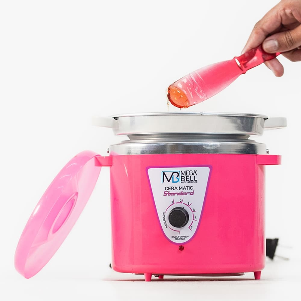 Panela Termocera para depilação Standard 900g Bivolt Com Refil Corpo Rosa (7127 MB)