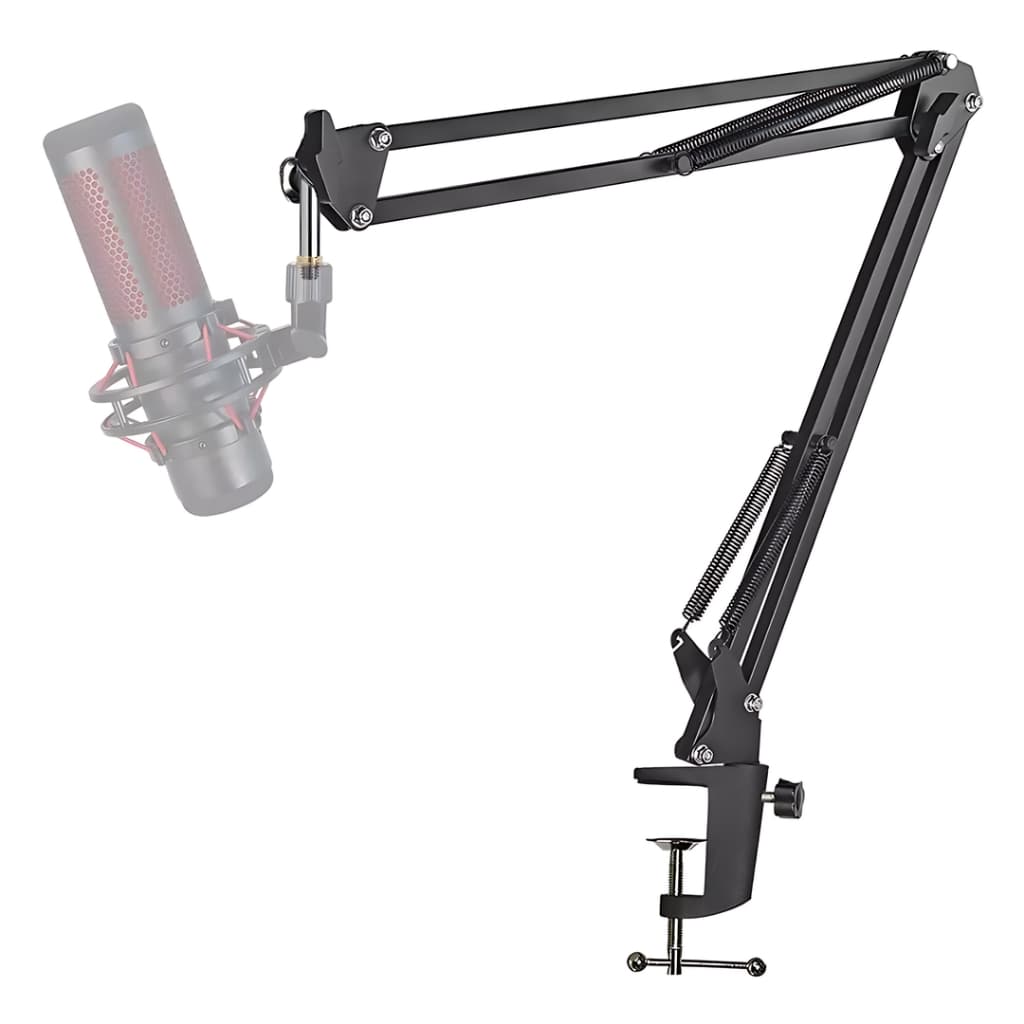 Suporte Para Microfone Waver Pedestal Mesa Articulado Preto