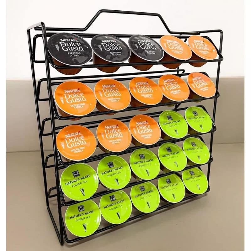 Suporte Cápsula Café Dolce Gusto 50 unidades Epóxi Aramado Preto Nescafé