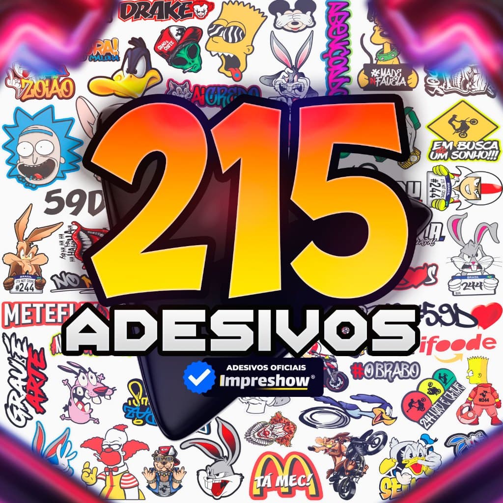 215 Adesivos Moto - 4 Cartelas de adesivos para Moto, Capacete, Bike, Carro