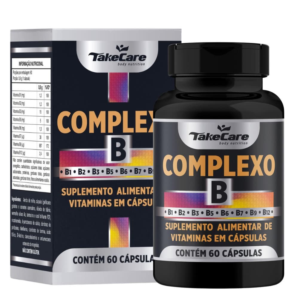 Complexo B Concentrado 60 cápsulas Vitamina B12 - Auxilia Metabolismo