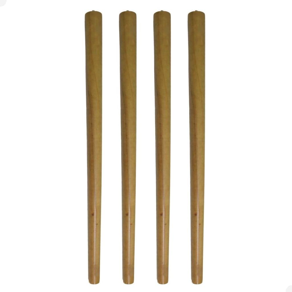 Kit 4 Pés  de Rosquear Palito Retro de 70 cm com Chapinha 10 graus e Parafusos