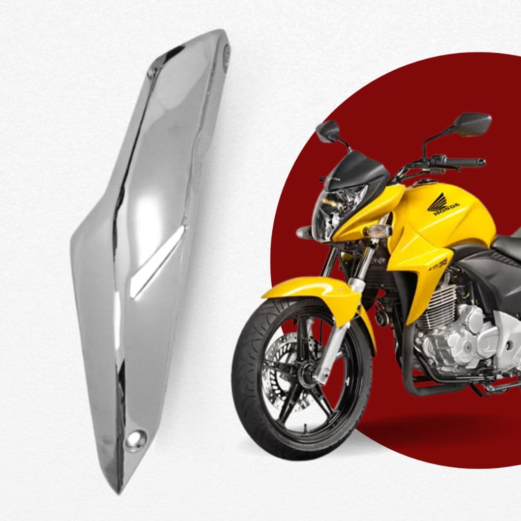 Protetor De Escapamento Cromado Twister 2016 2017 2018 2019 2020 Estilo Premium Proteção Durável Para Moto Qually