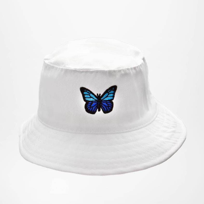 Bone Chapeu Bucket Hat Balde Cata Ovo Borboleta Bordada
