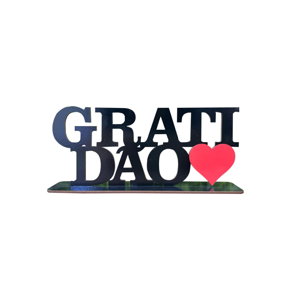 Decoração Gratidão Enfeite Em MDF