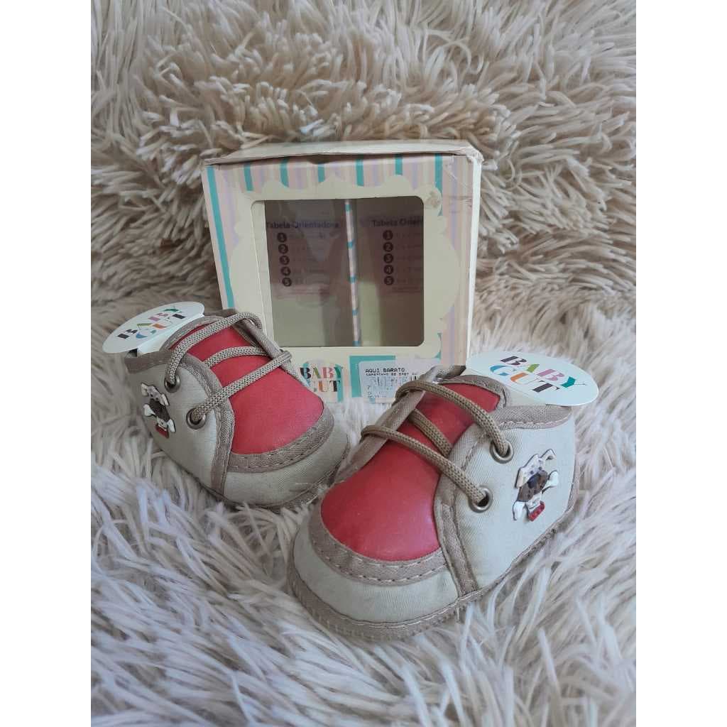 Sapatinho para Bebê Menino - Baby Gut - Número 15 (Número 3) - Tênis de Bebê Cachorrinho