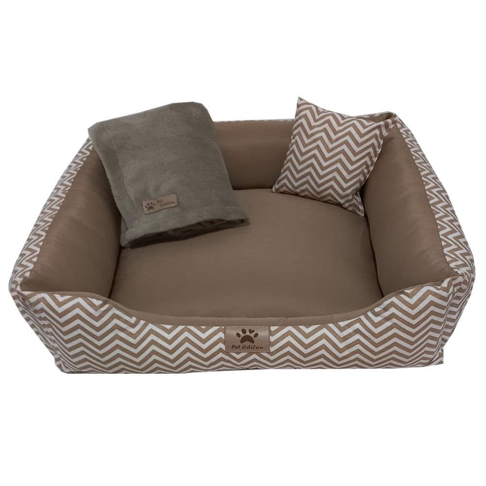 cama kit 3 peças  60x60 caminha pet manta  para cachorro gato fundo impermeável sai todo enchimento