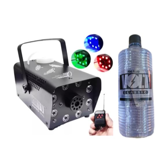 Máquina de Fumaça com líquido 750w 8 Leds Rgb Com Strobo Controle Sem Fio 110v/220V