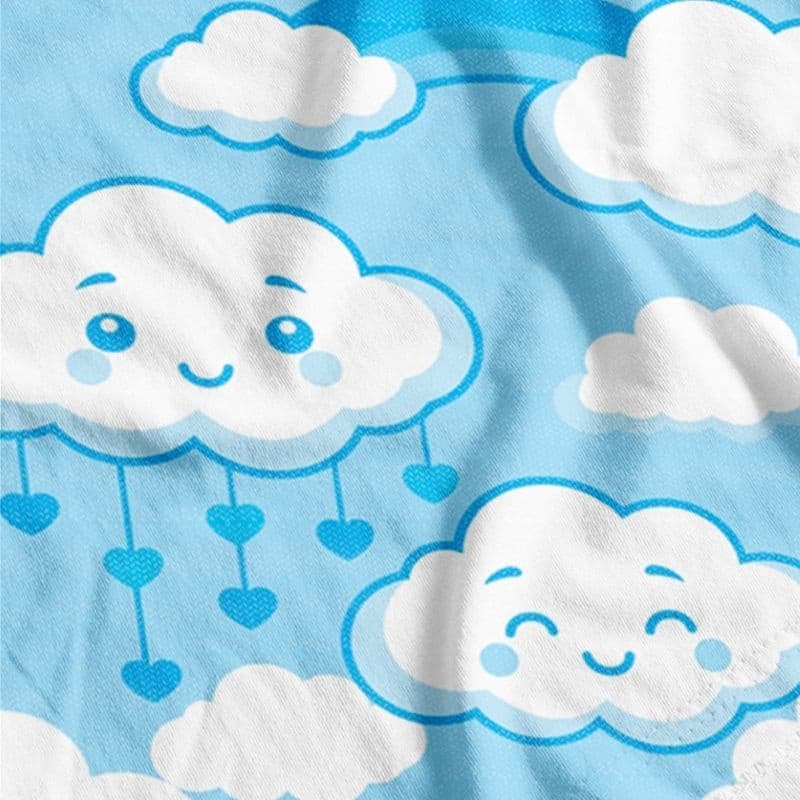 Cenário Painel Festa Nuvem Toalha TNT Festa Nuvem AZUL Chuva de amor Nuvem AZUL