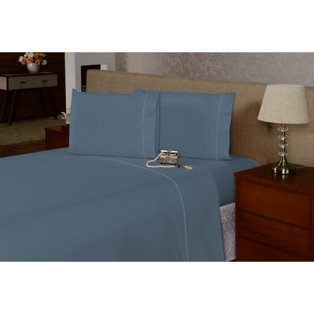 Jogo de Cama Solteiro Box 3pçs Naturale 400 Fios Toque de Seda