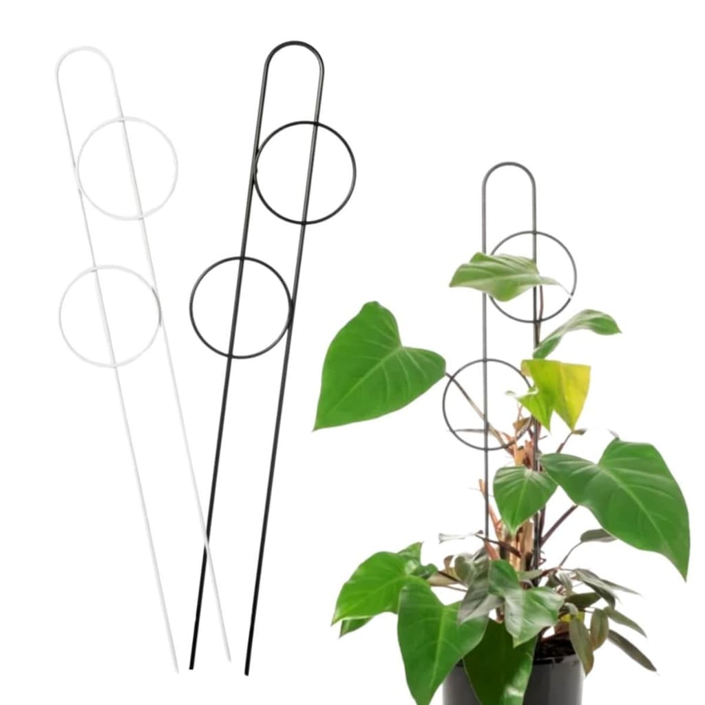 Suporte Tutor Para Plantas 80cm Esferas Para Plantas Pendente e Trepadeiras Branco e Preto Suportes de Planta Para Vaso