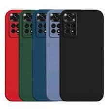 Kit 2X1 Xiaomi Redmi Note 11 Pro 5G- Película Frontal Ceramica + Capa Silicone Colorida Veludo 3D .