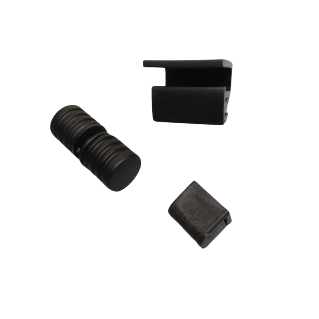 Kit reparo para Box De Vidro com 1 batedor, 1 puxador e 1 guia PRETO
