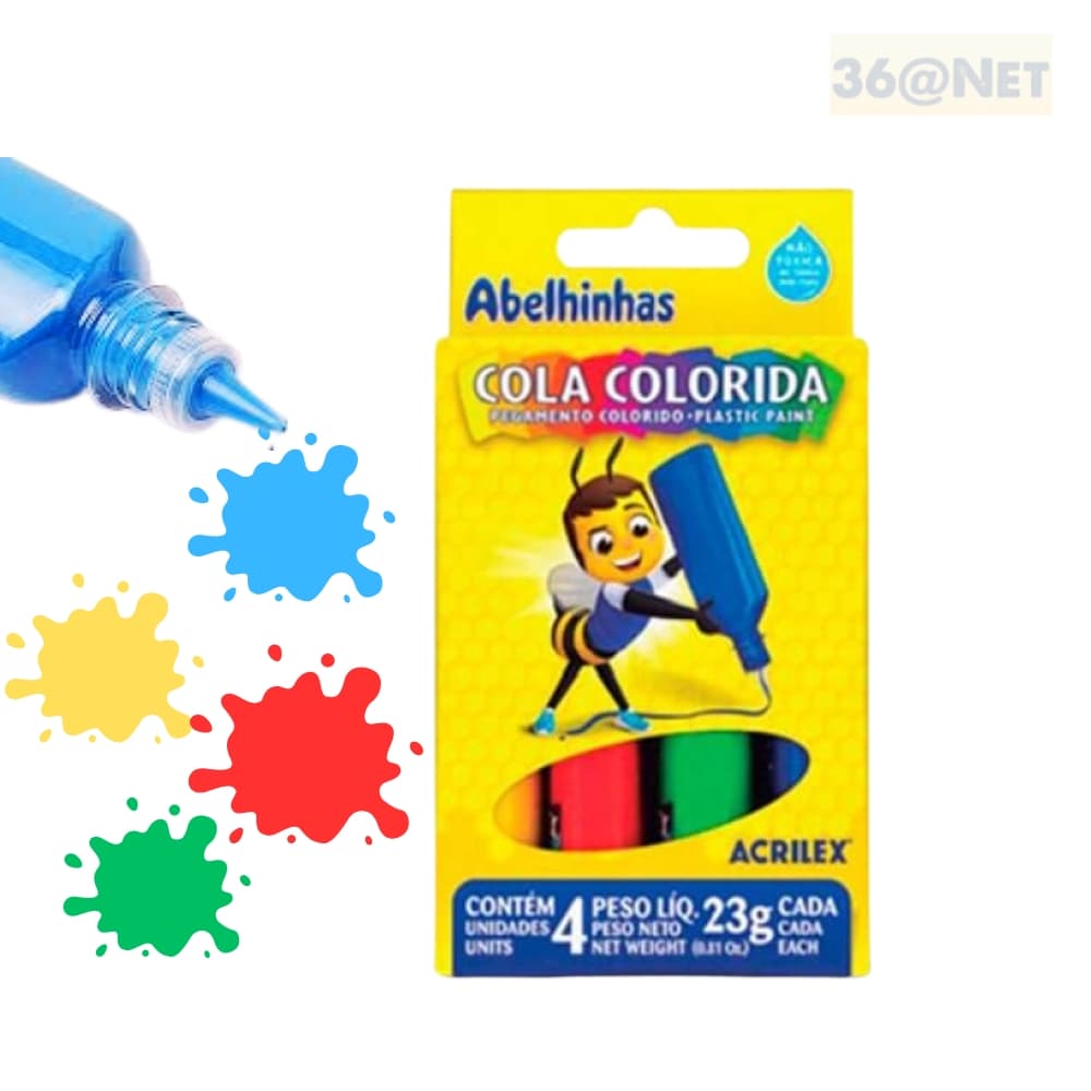 Cola Colorida 4 Cores Acrilex