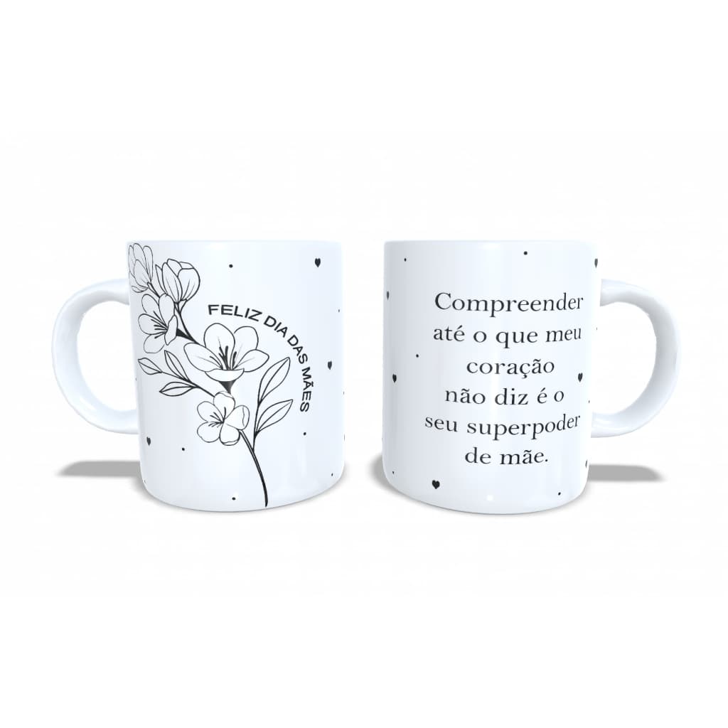 Kit com 5 Canecas Porcelana personalizada dia das mães / presente dia das mães / caneca personalizada