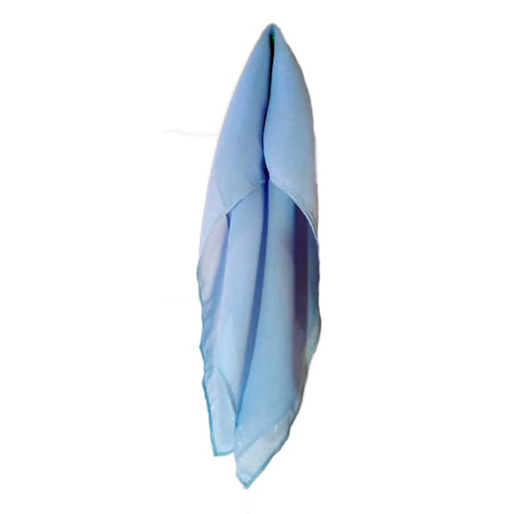 KIT 15 LENÇOS DE TECIDO POLIÉSTER AZUL CLARO NAS MEDIDAS 60CM X 60CM