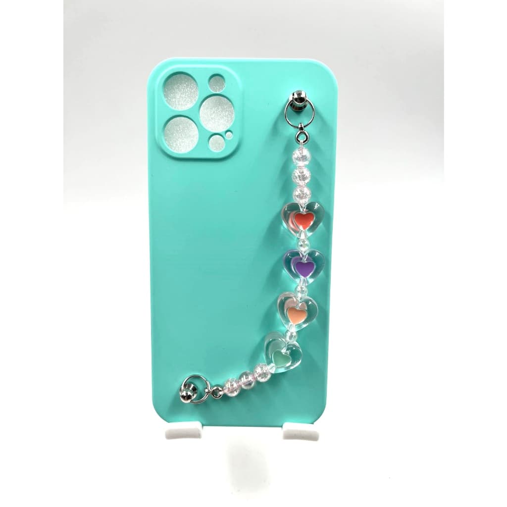 Capinha Silicone Para iphone 13promax 13pro 13 12promax 12ro 12 e iphone11 Anti-queda com pulseira coração G