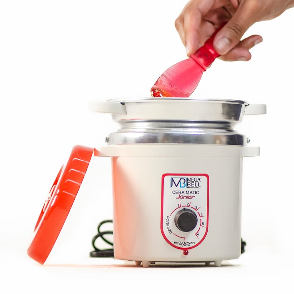 Termocera Aquecedor De Cera Junior 400g Bivolt Com Refil Branca Com Vermelho - Mega Bell (7189 MB)