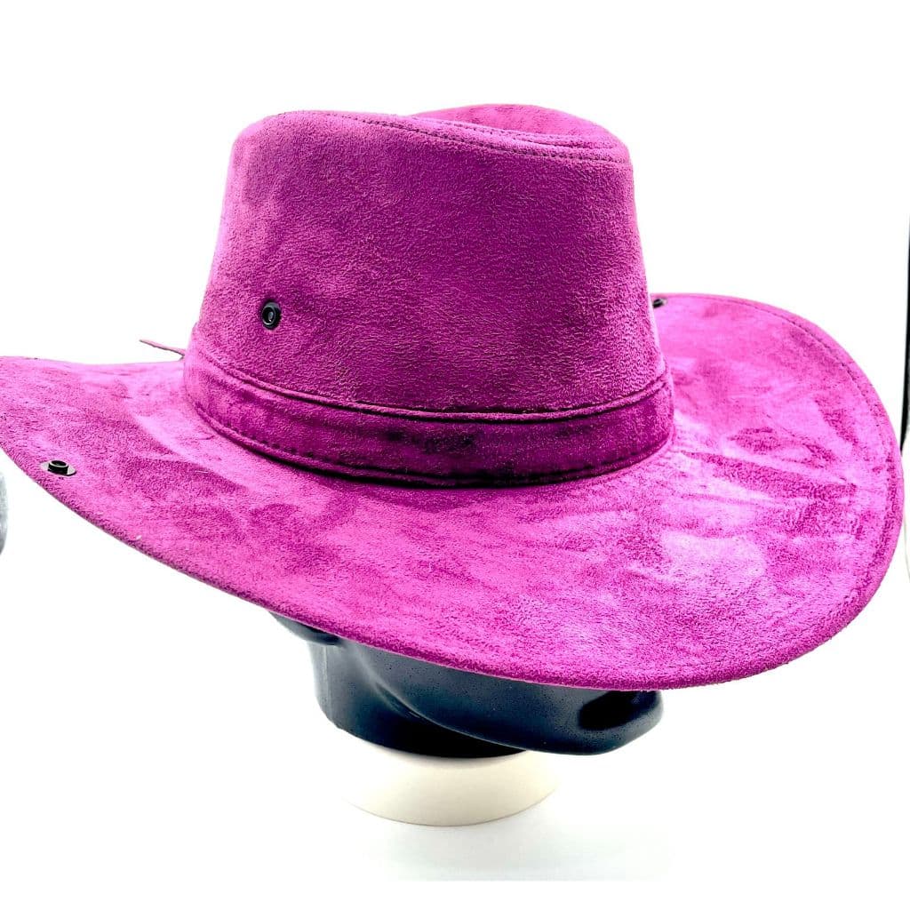 Chapéu Country Americano Feminino  Aveludado Roxo Premium Feminino Barretos Festa 2024