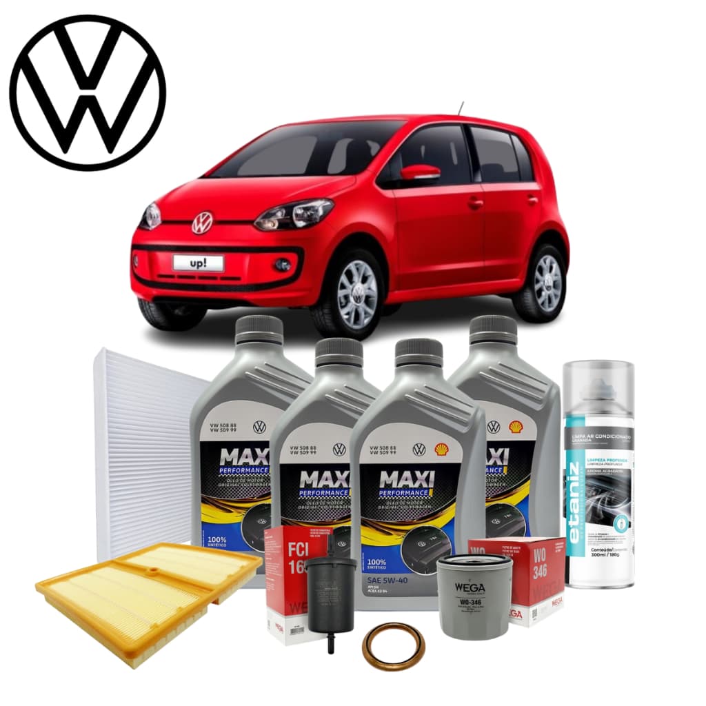 Kit Revisão Óleo Original Vw 5w40 Up Tsi 1.0 3cc 2015 A 2021