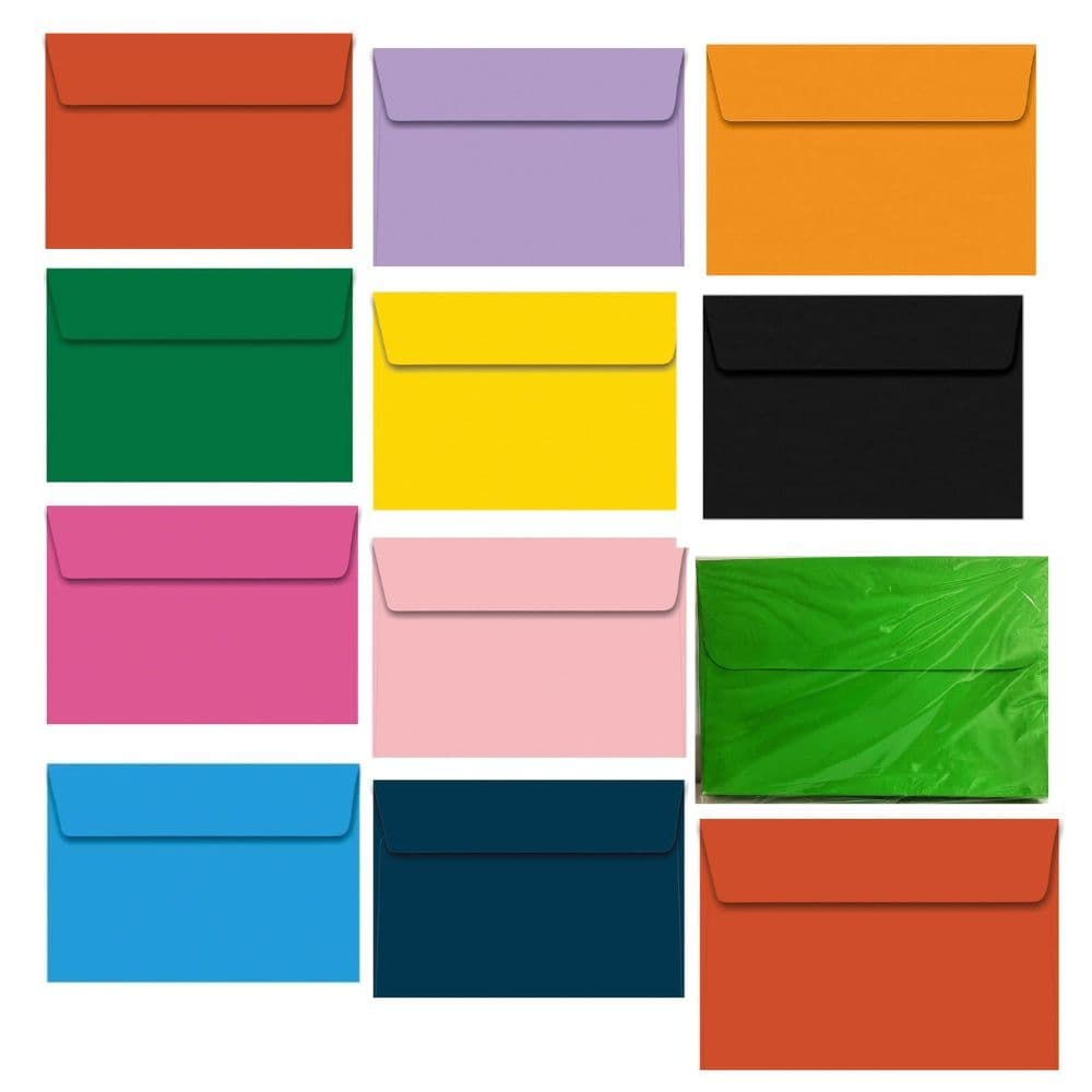 30x Envelope Colorido para Convite 11x16 cm
