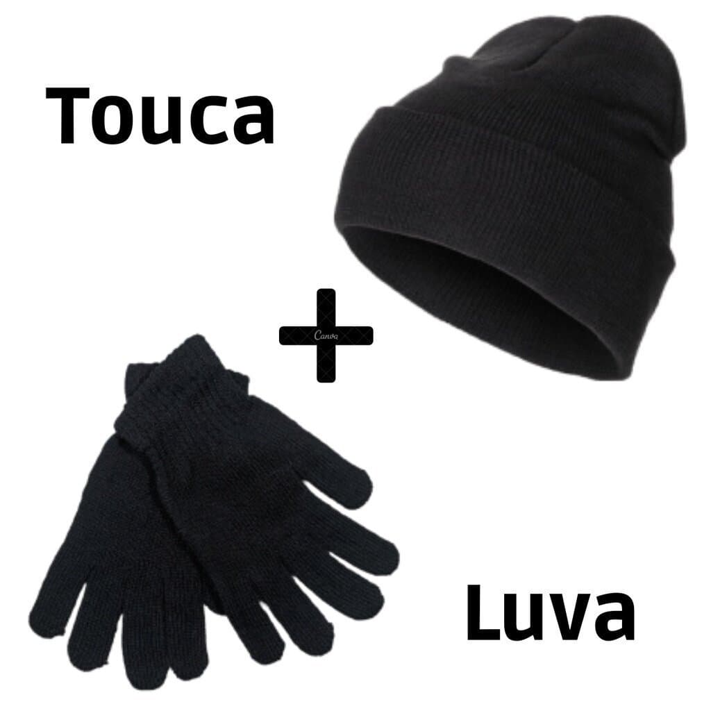Kit Touca e Luvas Lã Adulto Inverno Frio（luva-05）