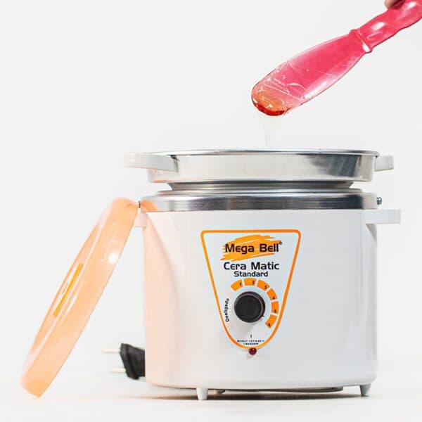 Panela Termocera para depilação Standard 900g Bivolt Com Refil Branca Com Laranja (7178 MB)