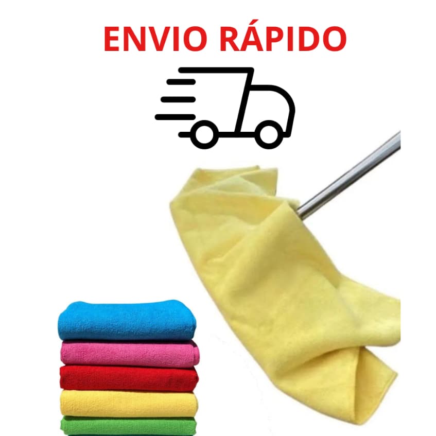 Kit 5 Pano de Chão Microfibra Macio 50x60cm Toalha de Limpeza Grande Residencial