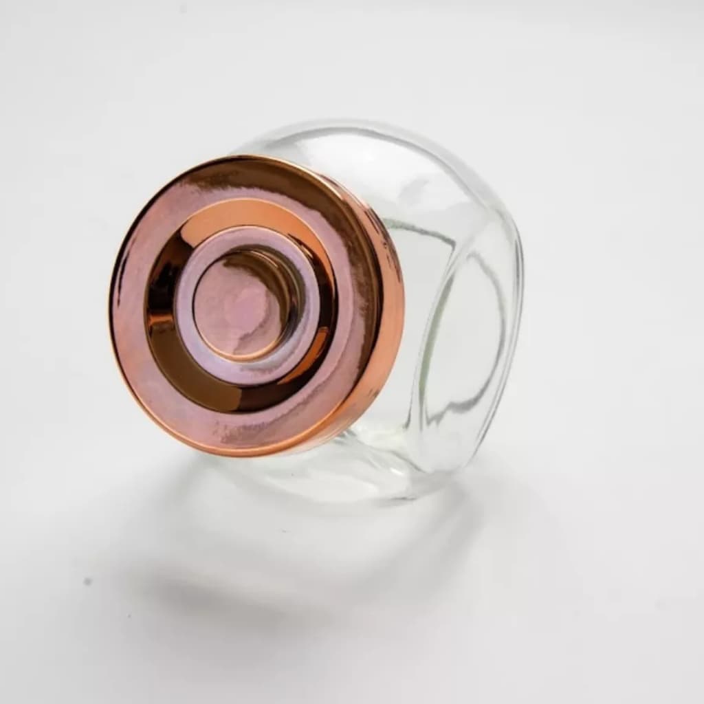 Pote Vidro Mini Baleiro Porta Mantimentos Lembrancinha Cobre