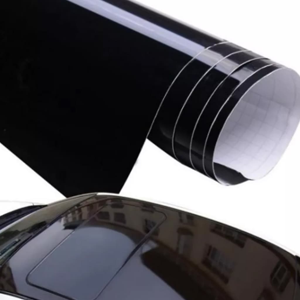 Adesivo Vinil Black Piano Envelopamento Automotivo Alto Brilho Coluna Soleira Teto Capô Carro Moto