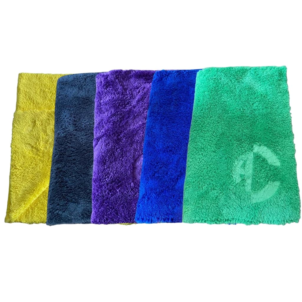 Toalha Flanela Pano de Microfibra S/ Bordas Super Soft 60x40 450 Gsm Auto Crazy Amarelo Azul Preto Roxo Verde