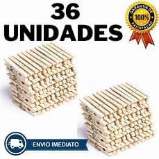 prendedor de madeira águia branca 36 unidades(3 Pacote)