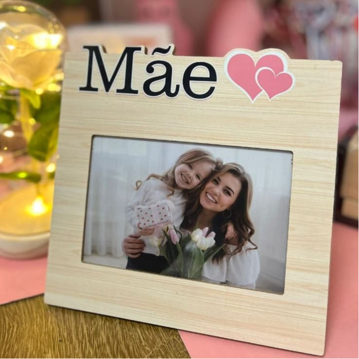 PORTA RETRATO DIA DAS MÃES mdf, 10x15-presente dia das mães
