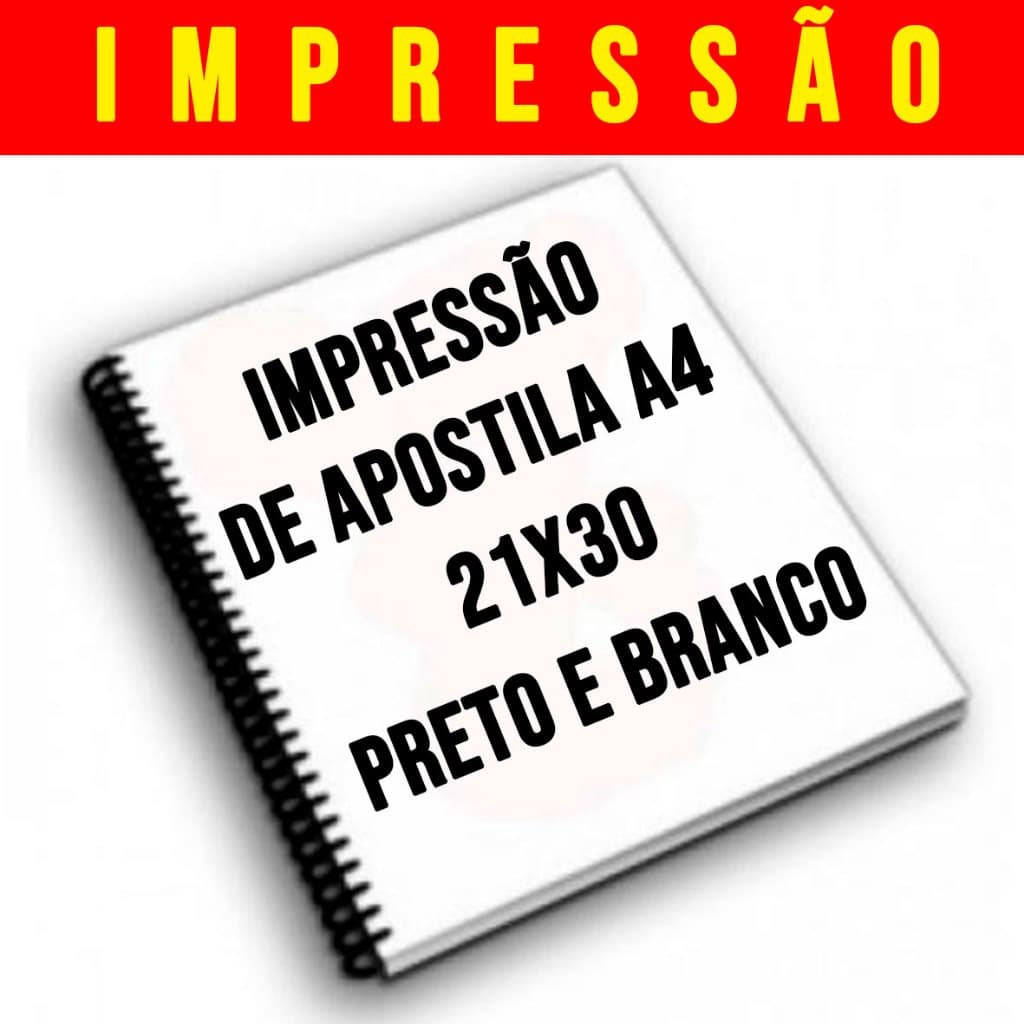 Impressão de apostila até 200 páginas Frente e Verso PB Encadernado ( grátis um brinde misterioso )
