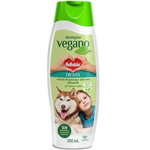Shampoo Vegano Bellokão | Detox | Hipoalergenico | Realça Cor 500 mL