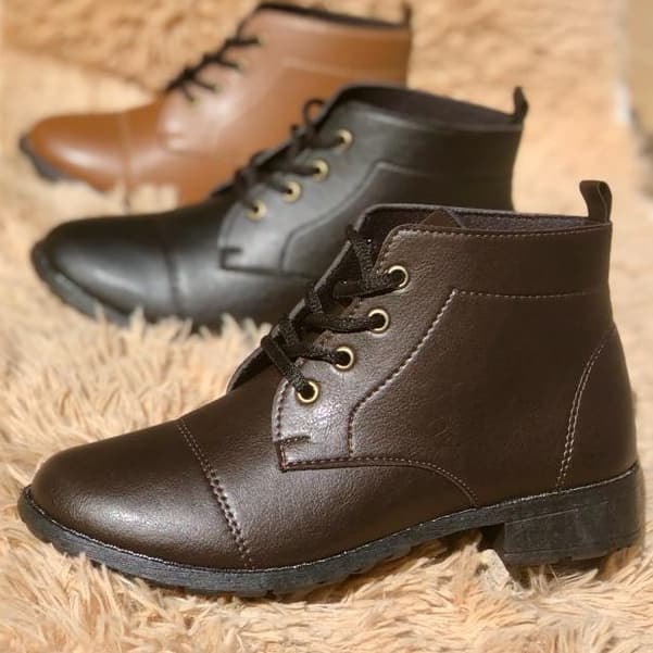 Bota Coturno Botinha Cano Curto Baixa
