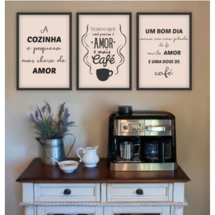 Kit Quadros Cozinha  Cada Decoração Placa Decorativa A Cozinha É Pequena