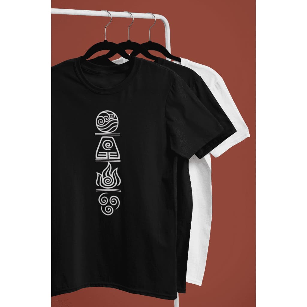 Camiseta Símbolos Avatar Algodão Unissex