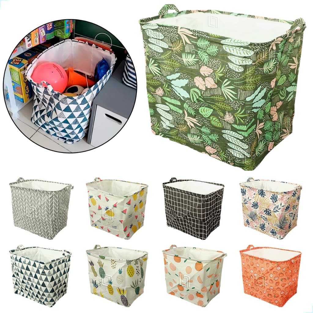 Cesto Saco Organizador Roupa Suja Dobravel Multiuso Brinquedos Organizador de Casa 90litros Grande