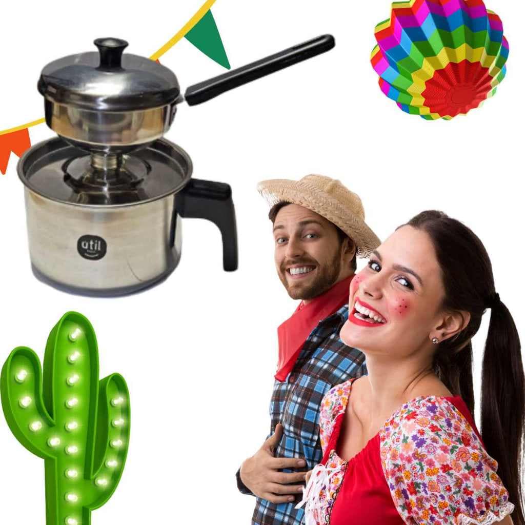 Cuscuzeira Nordestina caipira Individual Fogão Indução E Gás 100% Aço Inox Pequena peitinho de moça