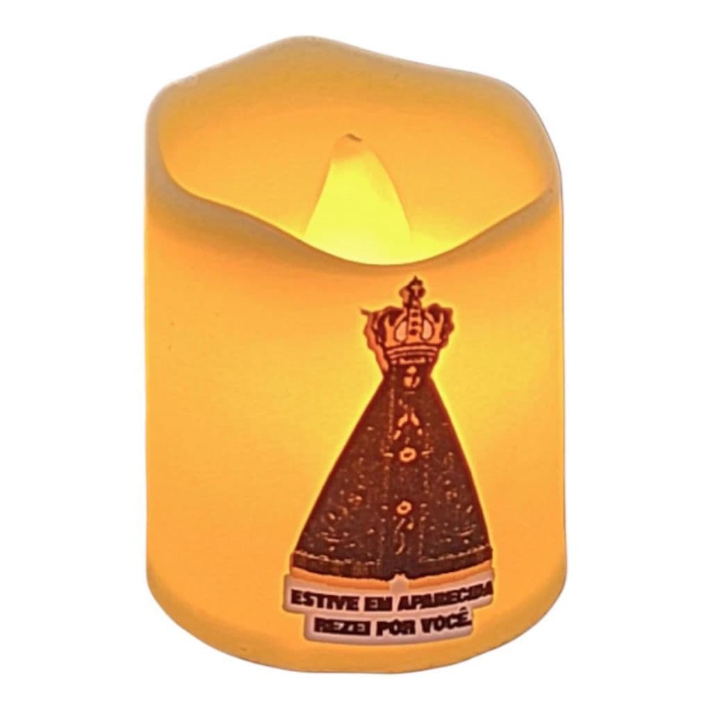 Vela Led Nossa Senhora Aparecida MINI VELA Eletrônica Acompanha BATERIA
