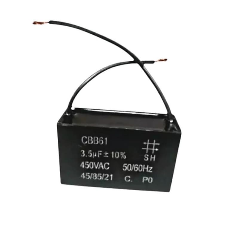 Capacitor De Ventilador 3,5uf 450vac Cbb61 2 Fios