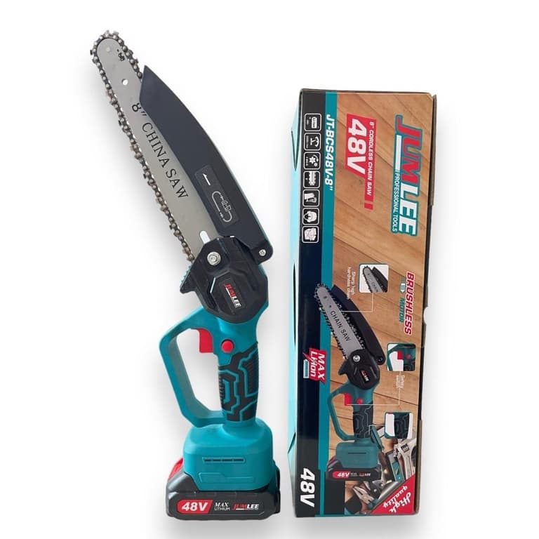 Motosserra Elétrica Recarregável Portátil 48v /36 Portátil - Serra 8"/ 4“ E 6”