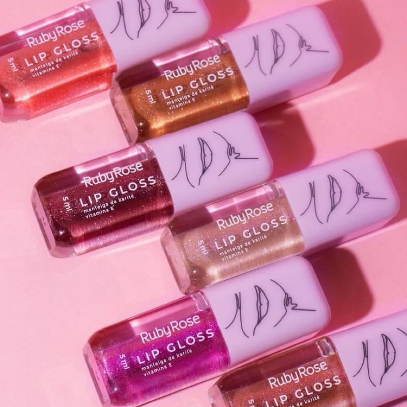 Gloss Labial Ruby Rose Com Brilho 5 ml