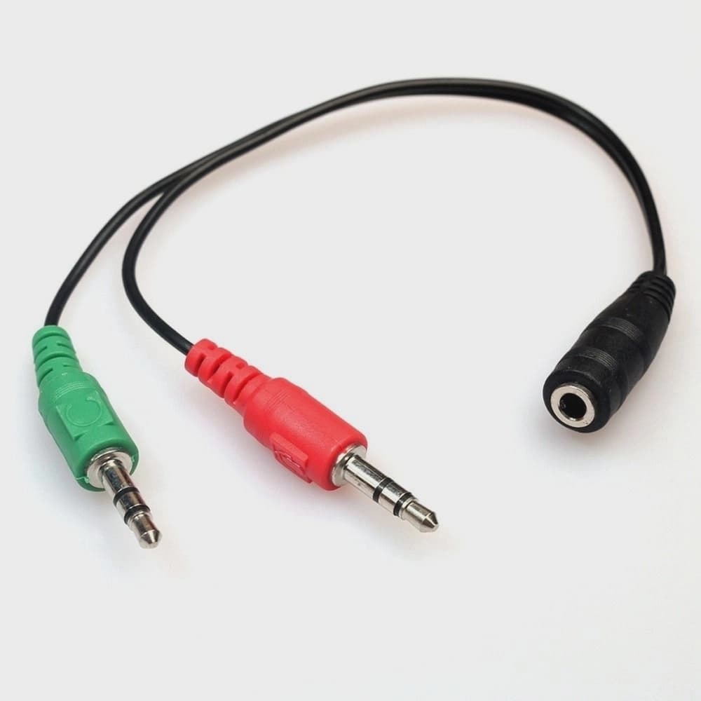 Cabo Adaptador P3 Femea Para 2 P2 Macho Fone E Microfone
