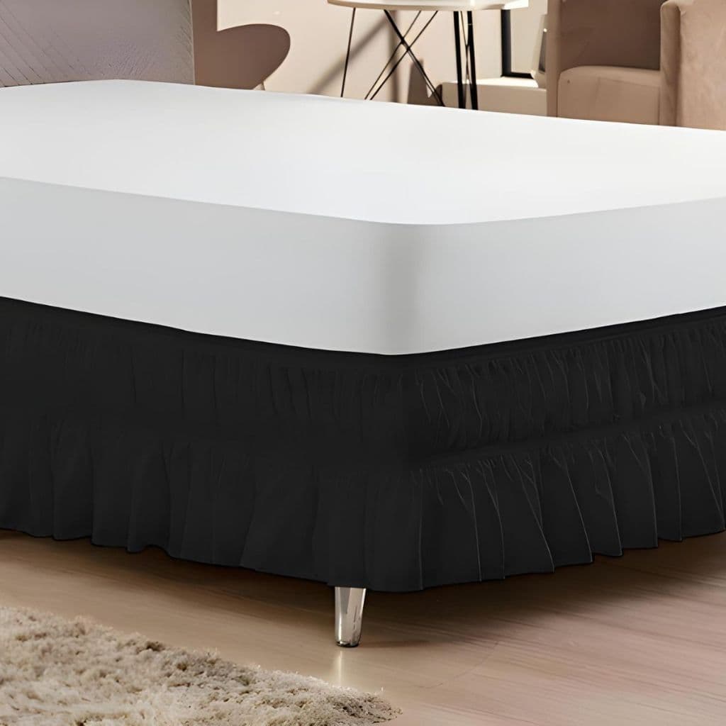 Saia para Cama Box King Ajustável com 2 Elásticos Duplo Micropercal