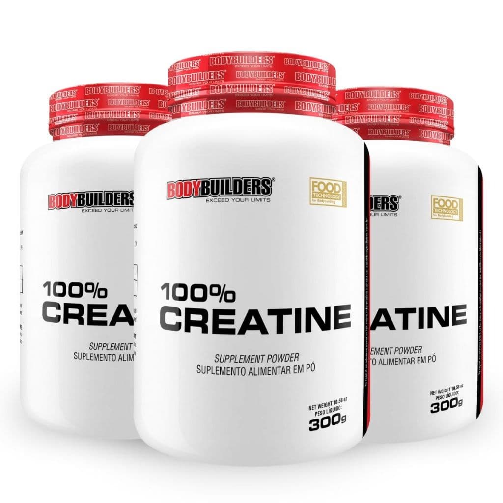Kit 3x Creatina Monohidratada 100% 300g | Pura Importada - Bodybuilders