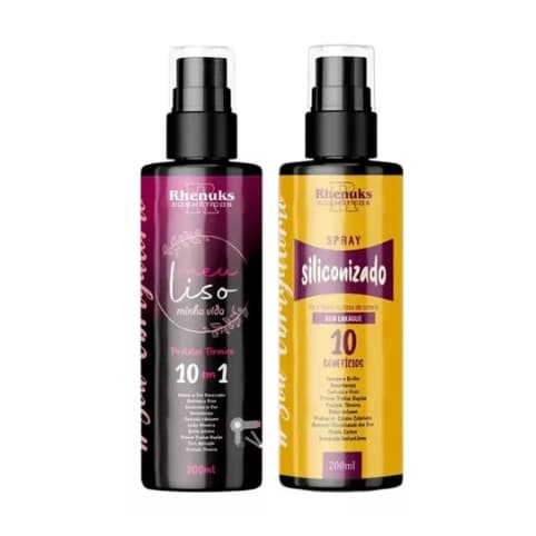Kit Spray Térmico Capilar Meu Liso + Siliconizado - 200ml